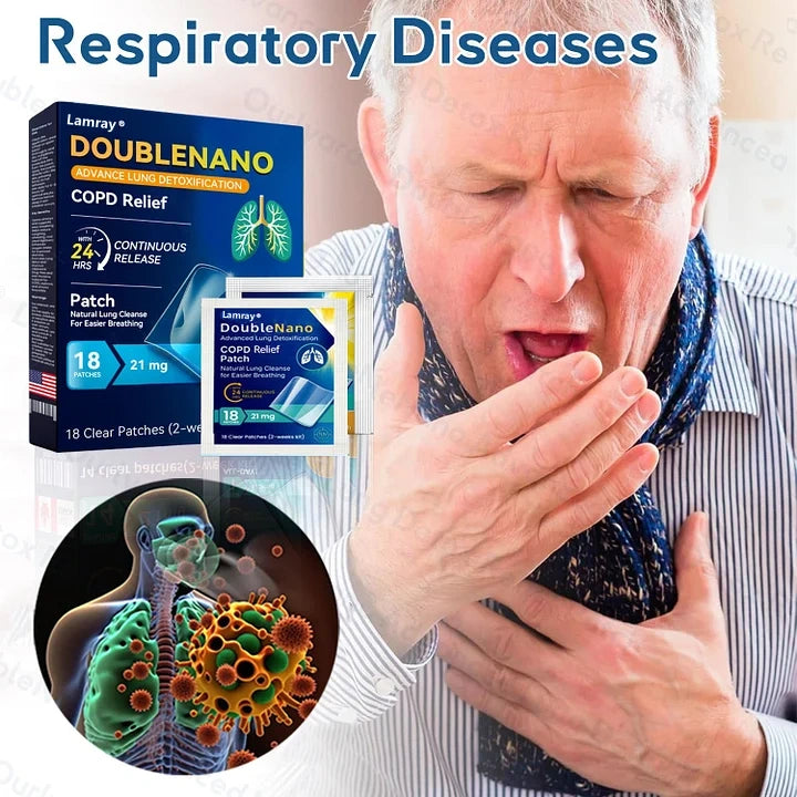 FDA Approved|Lamray® Double Nano Copd Relief Patch ( Cough, Wheezing, Shortness Of Breath, Sputum, Stuffy Nose, Bronchitis, Bronchitis, Allergy Symptoms, Lung Discomfort🫁)