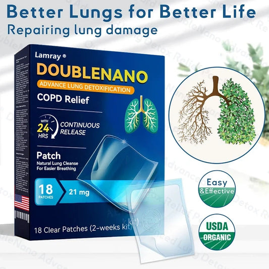 FDA Approved|Lamray® Double Nano Copd Relief Patch ( Cough, Wheezing, Shortness Of Breath, Sputum, Stuffy Nose, Bronchitis, Bronchitis, Allergy Symptoms, Lung Discomfort🫁)