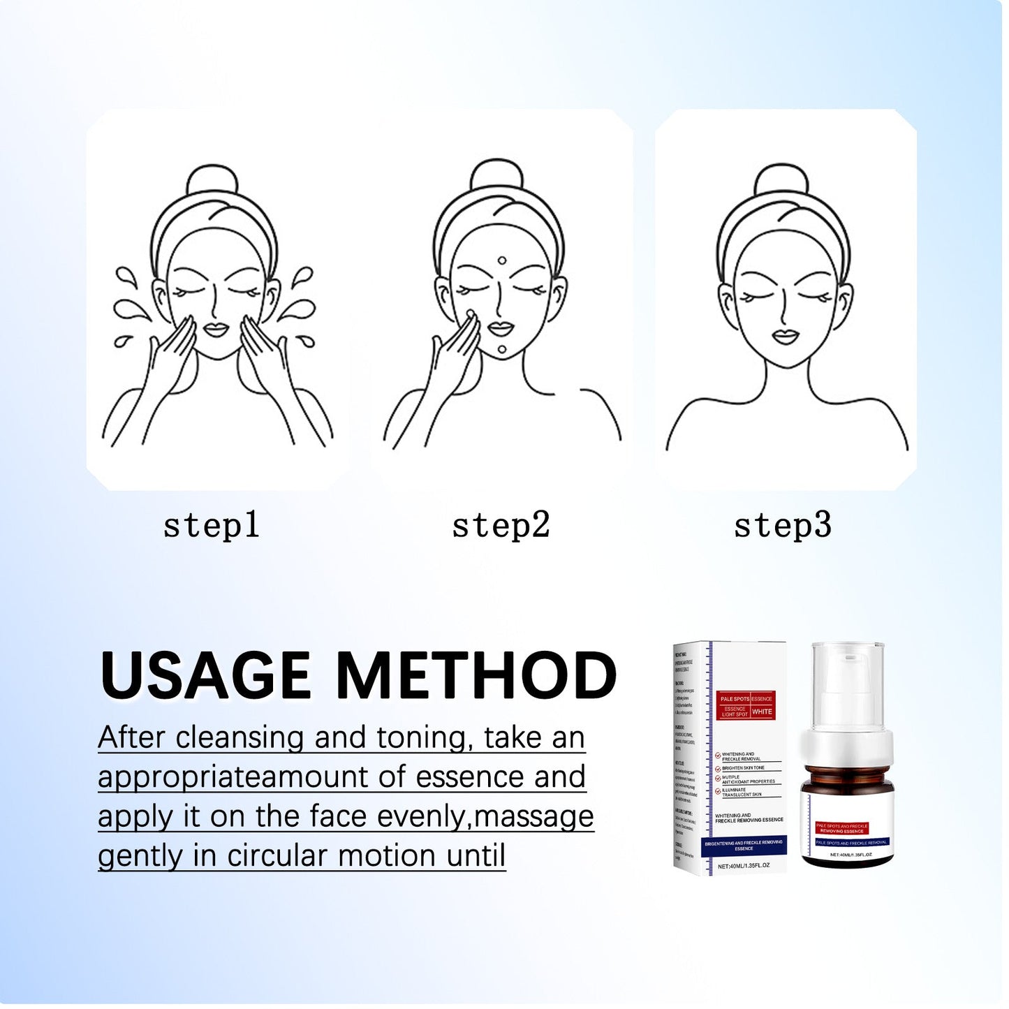 5-second brightening rescue: Dark spots disappear, blemishes fade, and skin becomes radiant! Vitamin C Whitening Freckles ESSENCE